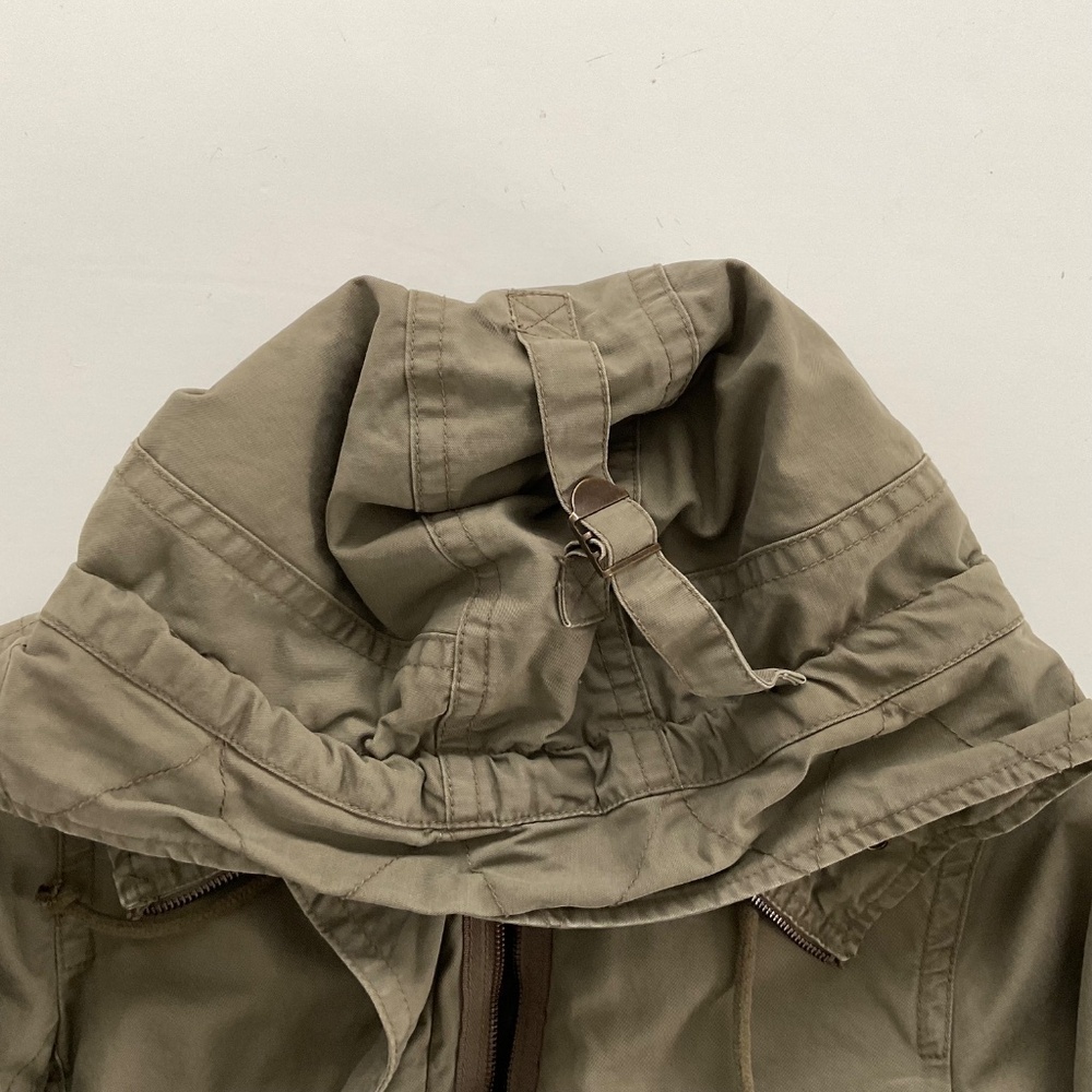 GAP Women's Hooded Utility Parka Jacket Sz S Olive Green Military Lined Winter - Picture 12 of 16